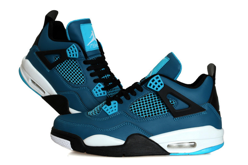 Cheap Real 2015 Jordan Jordan 4 Teal Blue Black White - Click Image to Close