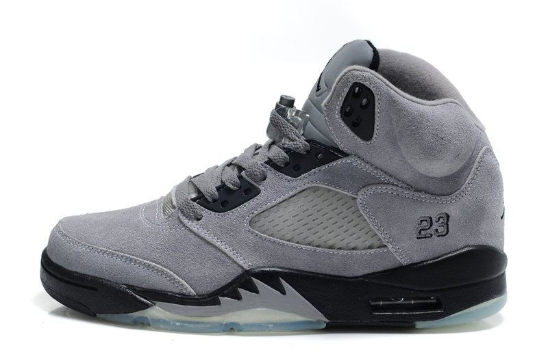 Cheap Air Jordan Shoes 5 Suede Grey Black Shoes