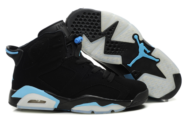 New Air Jordan 6 Black White Blue - Click Image to Close