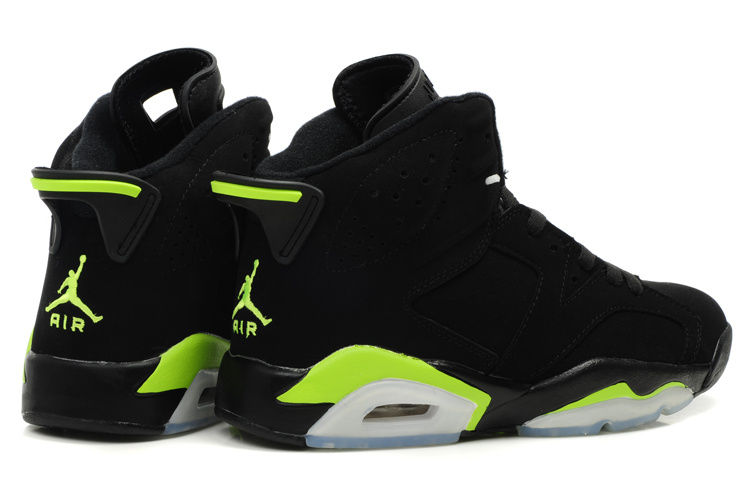 New Air Jordan 6 Black White Green - Click Image to Close