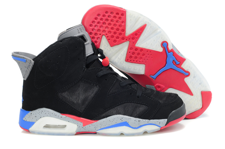 Cheap Air Jordan Shoes 6 Net Vamp Black Red Grey White - Click Image to Close