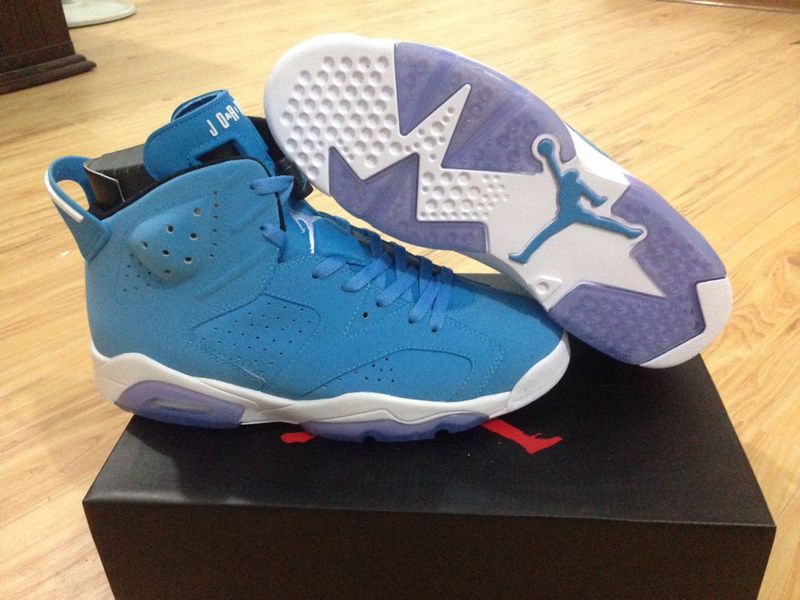 Cheap Real 2015 Jordan Jordan 6 Pantone Blue White - Click Image to Close