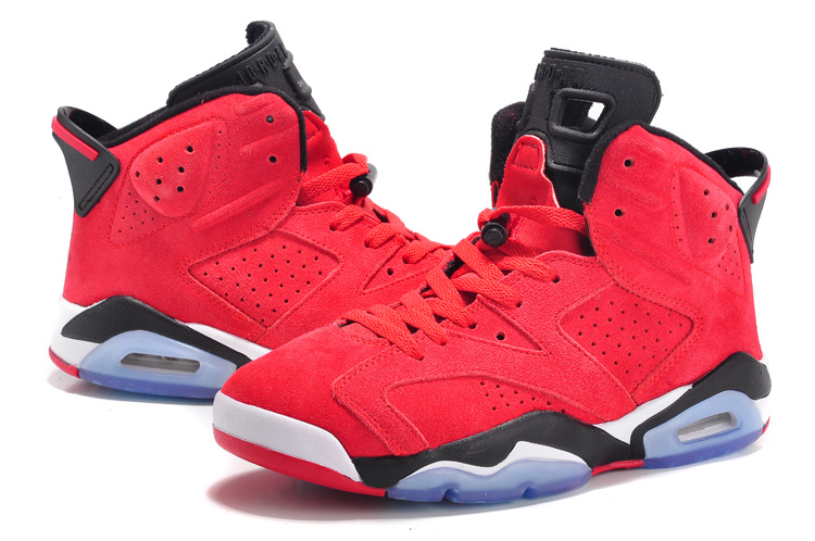 Cheap Real 2015 Jordan Jordan 6 Suede Red Black White