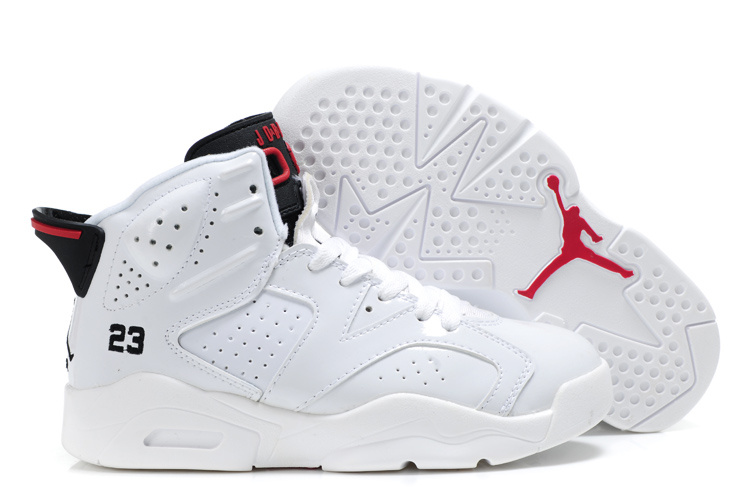 Cheap Air Jordan Shoes 6 White For Kids - Click Image to Close