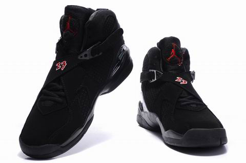 Cheap Air Jordan 8 Shoes Embroider All Black