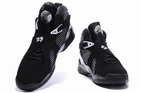 Cheap Air Jordan 8 Shoes Embroider Black White