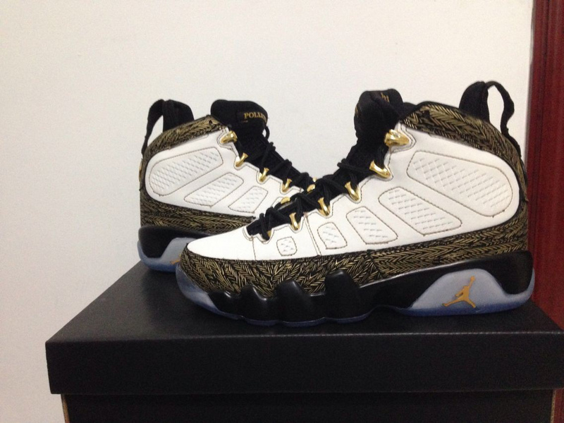 Cheap Real 2015 Jordan Jordan 9 Doernbecher White Gold Black - Click Image to Close