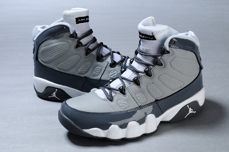 Cheap Air Jordan Shoes 9 Duplicate Grey White