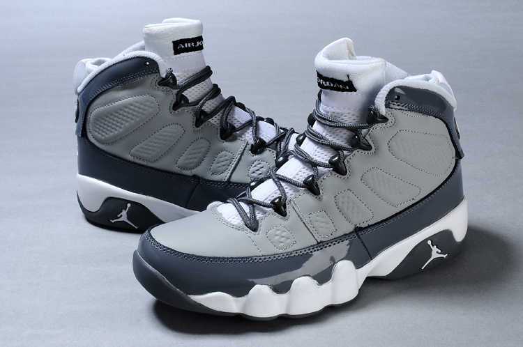 Cheap Air Jordan Shoes 9 Duplicate Grey White - Click Image to Close