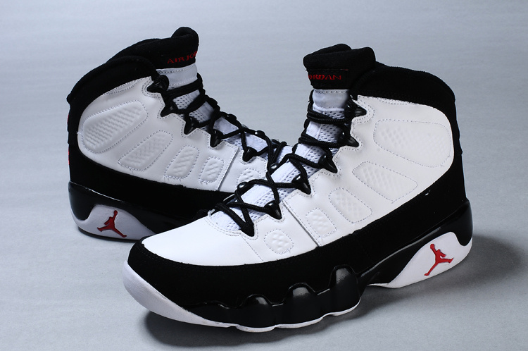 Cheap Air Jordan Shoes 9 Duplicate White Black