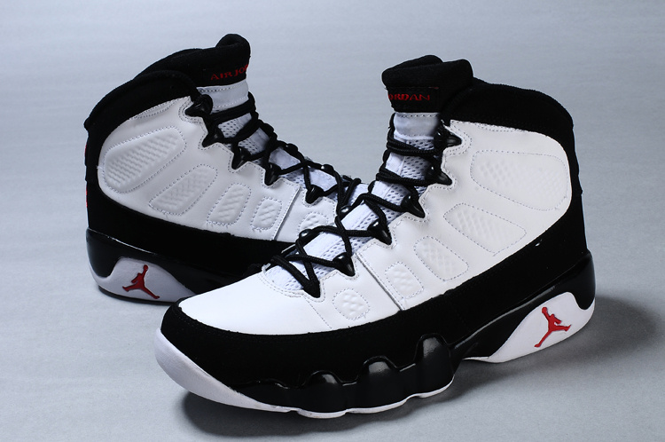 Cheap Air Jordan Shoes 9 Duplicate White Black - Click Image to Close