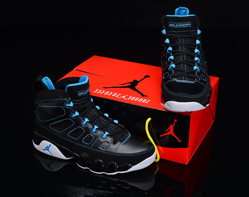 Special Air Jordan 9 Reissue Black Blue White - Click Image to Close