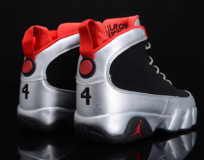 Special Air Jordan 9 Reissue Kilroys Black Silver Red - Click Image to Close