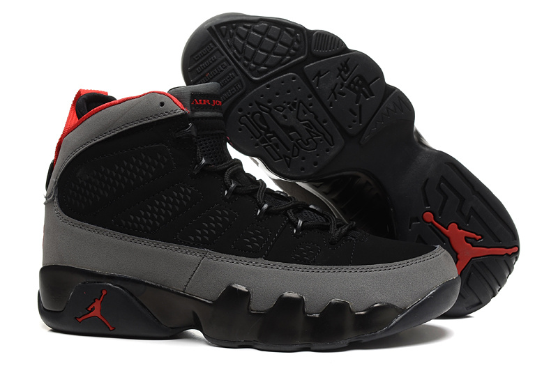 Air Jordan 9 Retro Black Grey with 23 Number - Click Image to Close