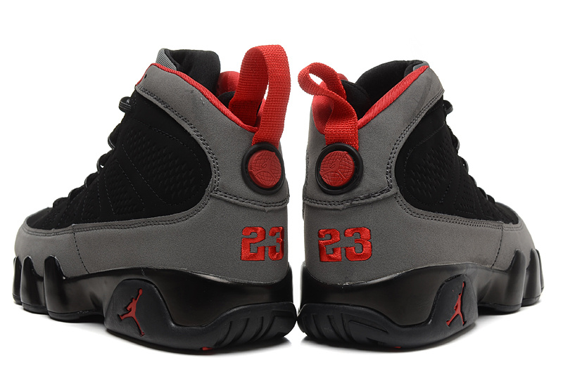 Air Jordan 9 Retro Black Grey with 23 Number - Click Image to Close