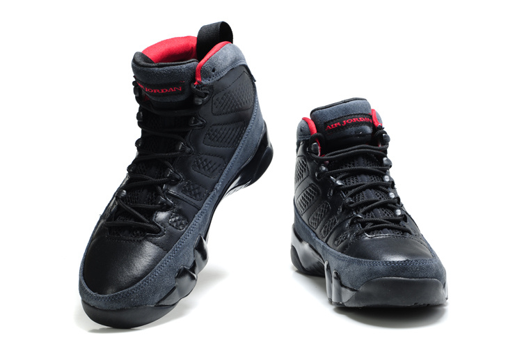 Cheap Air Jordan Shoes 9 Suede Black Red - Click Image to Close