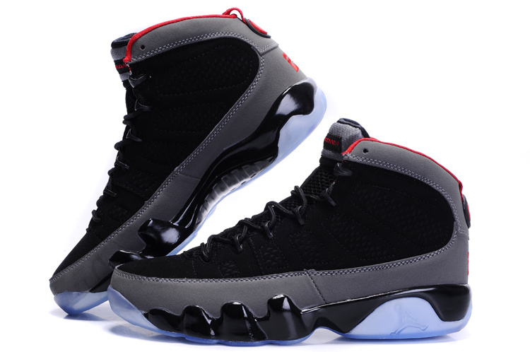 Cheap Air Jordan Shoes 9 Transparent Sole Black Brown