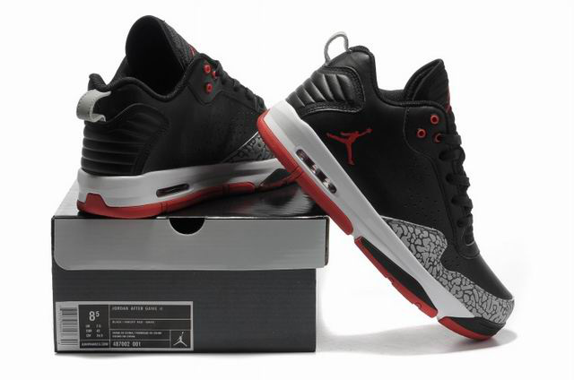 Cheap Air Jordan Shoes After Games II Black Grey Red