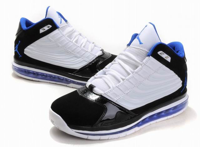 Cheap Air Jordan Shoes Big Ups White Black Blue - Click Image to Close