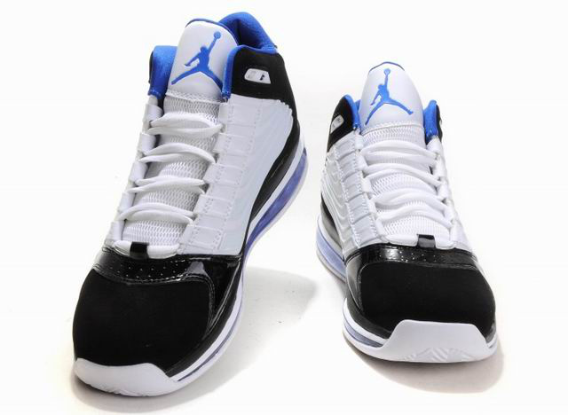 Cheap Air Jordan Shoes Big Ups White Black Blue - Click Image to Close