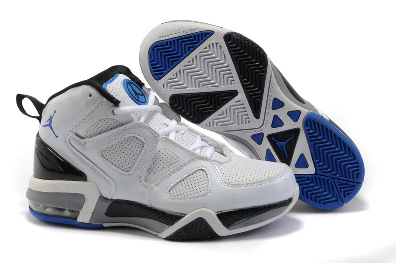 Cheap Air Jordan Shoes Old School II Shoes White Black Dark Blue - Click Image to Close