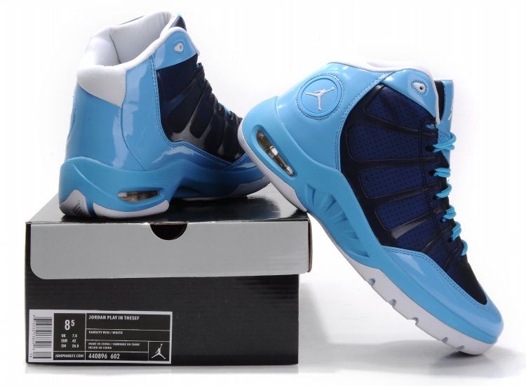 Cheap Air Jordan Shoes Play In Blue White Shoes