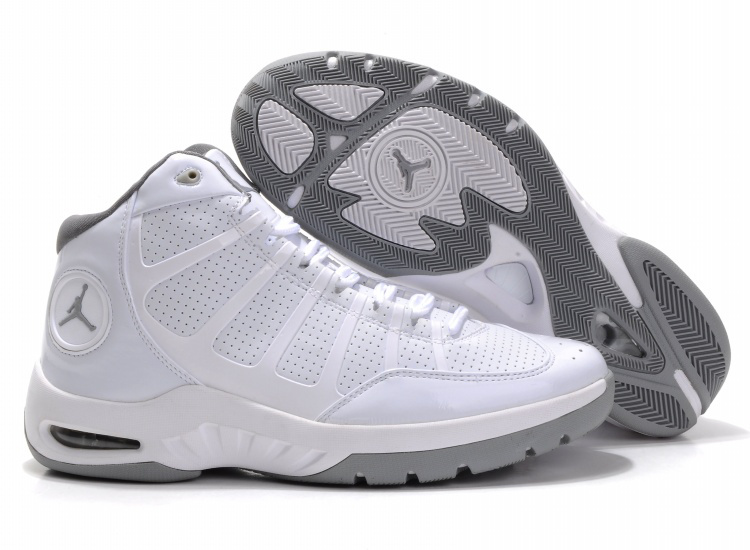 Cheap Air Jordan Shoes Play In White Grey Shoes - Click Image to Close