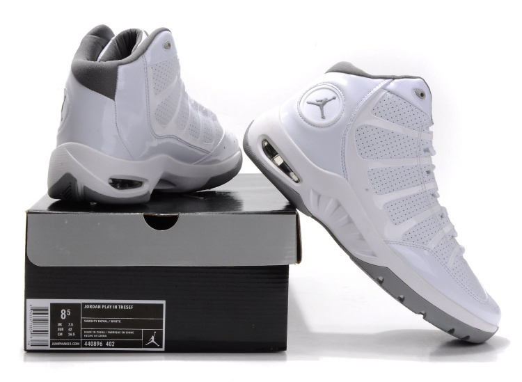Cheap Air Jordan Shoes Play In White Grey Shoes