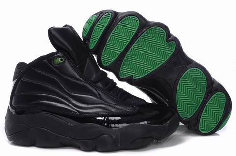 Cheap Air Jordan Pro Srong Black Green Shoes - Click Image to Close