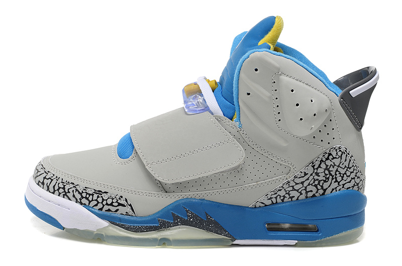 Cheap Real Air Jordan Son Of Maxs Grey Blue Yellow - Click Image to Close