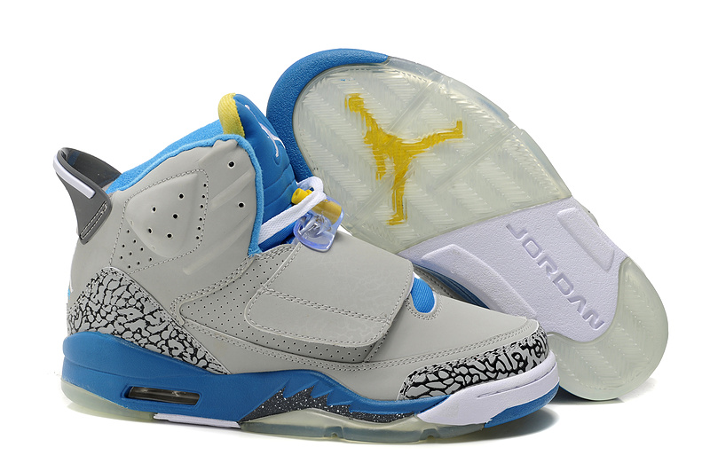 Cheap Real Air Jordan Son Of Maxs Grey Blue Yellow - Click Image to Close