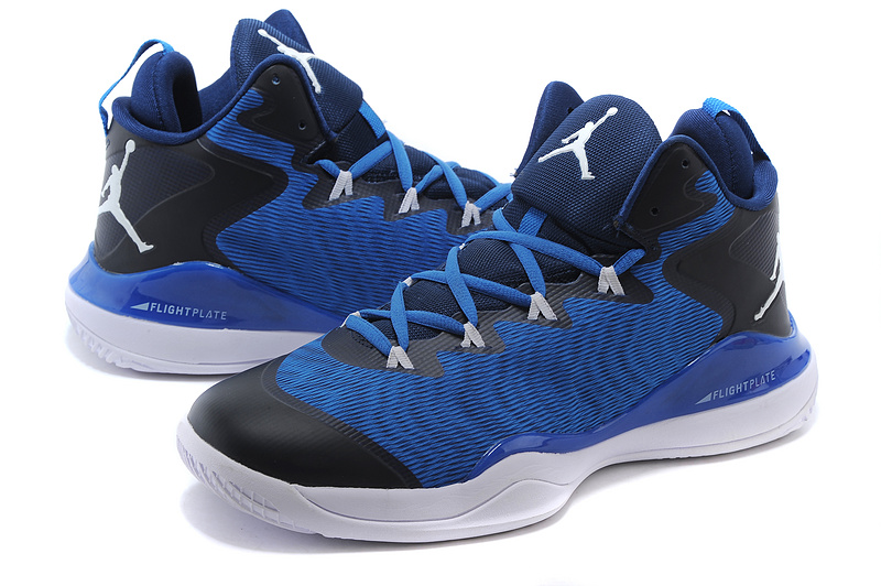 Cheap Real 2015 Jordan Jordan Super.Fly 3 X Blue Black White - Click Image to Close