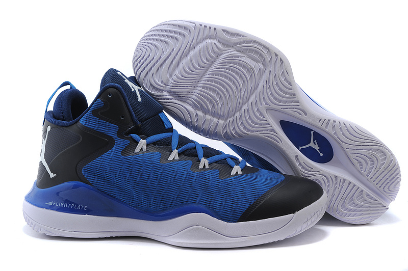 Real Jordan Super.Fly 3 X Blue Black White - Click Image to Close