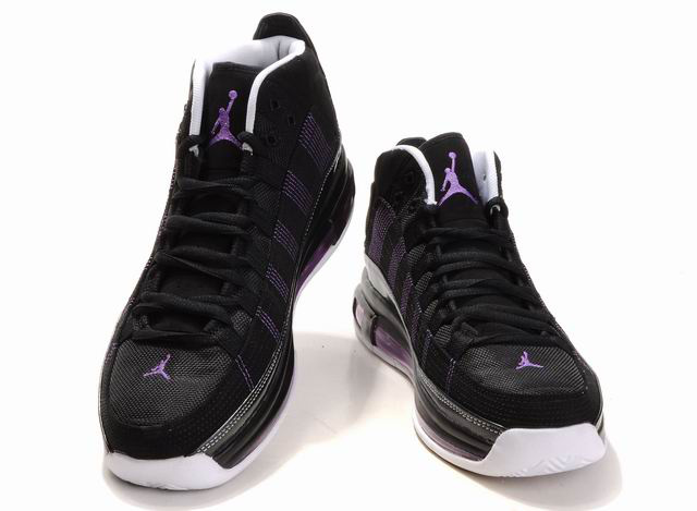 Cheap Air Jordan Shoes Take Flight Black Purple White - Click Image to Close
