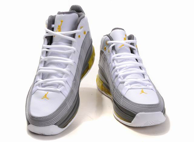 Cheap Air Jordan Shoes Take Flight White Grey Yellow - Click Image to Close