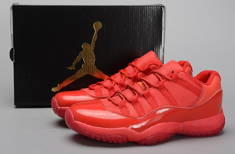 Real All Red Jordan 11 Retro Shoes