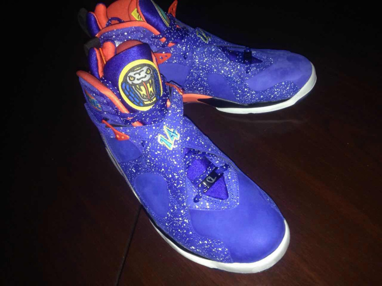 Real Jordan 8 Doernbecher Blue Red Shoes