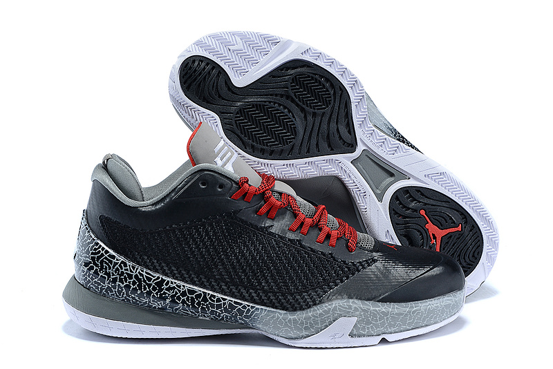 Real Black Grey Red Jordan Flight Original 2 Shoes - Click Image to Close