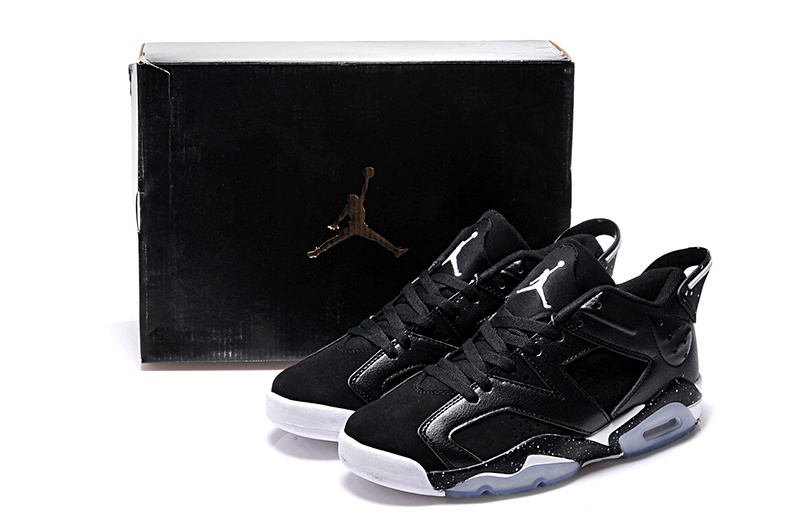 Real Black White Jordan 6 Low Lovers Shoes