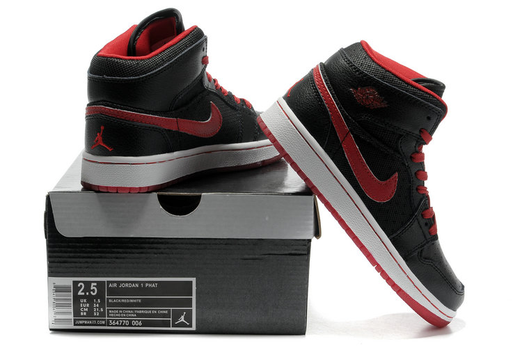 Cheap Air Jordan 1 Shoes Transparent Durable Sole Black Red