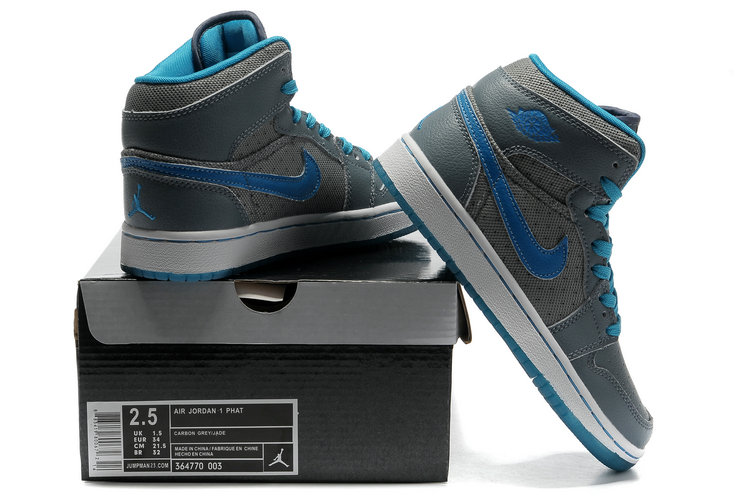 Cheap Air Jordan 1 Shoes Transparent Durable Sole Grey Jade