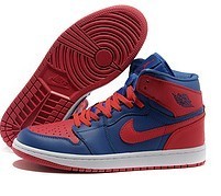 Real Latest Jordan 1 Retro Red Blue White Shoes - Click Image to Close