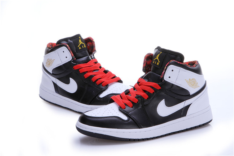 Cheap New Air Jordan 1 Black White Red