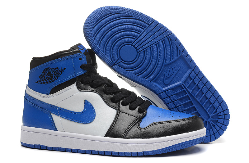 Cheap Real 2015 Jordan Jordan 1 Black Blue White