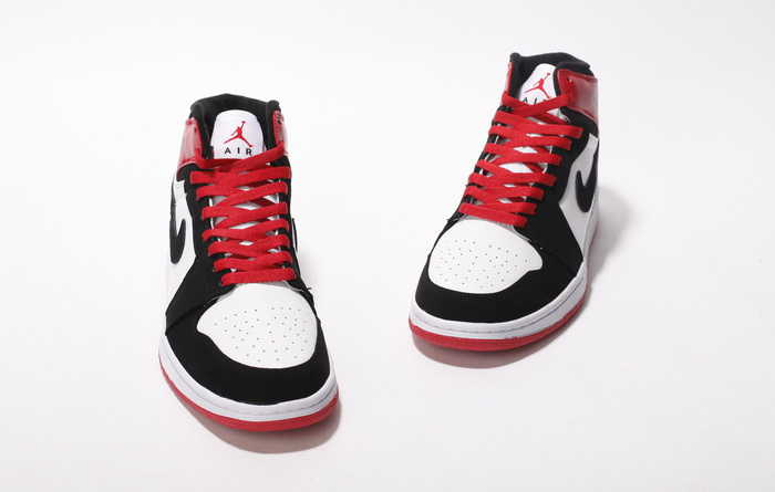 Cheap New Air Jordan 1 White Black Red