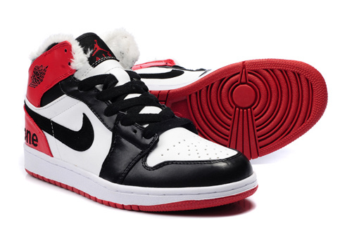 Cheap New Air Jordan 1 White Red Black