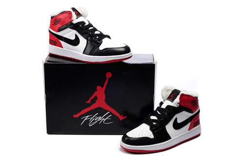 Cheap New Air Jordan 1 White Red Black - Click Image to Close