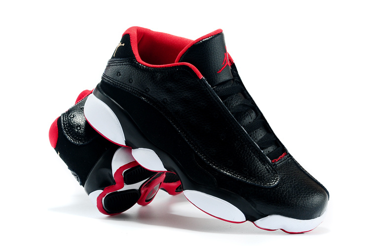 Real Jordan 13 Low All Star Black Red White Shoes - Click Image to Close