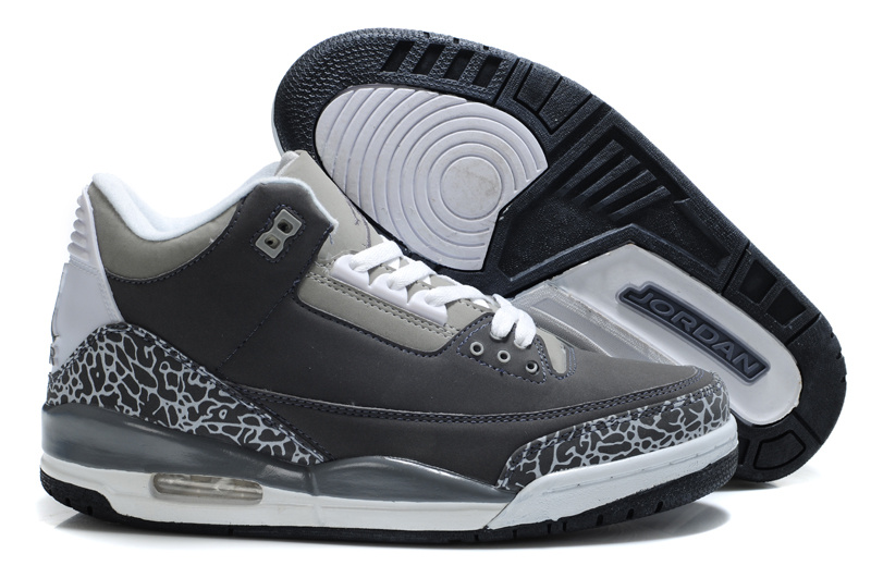 Cheap New Air Jordan 3 White Grey