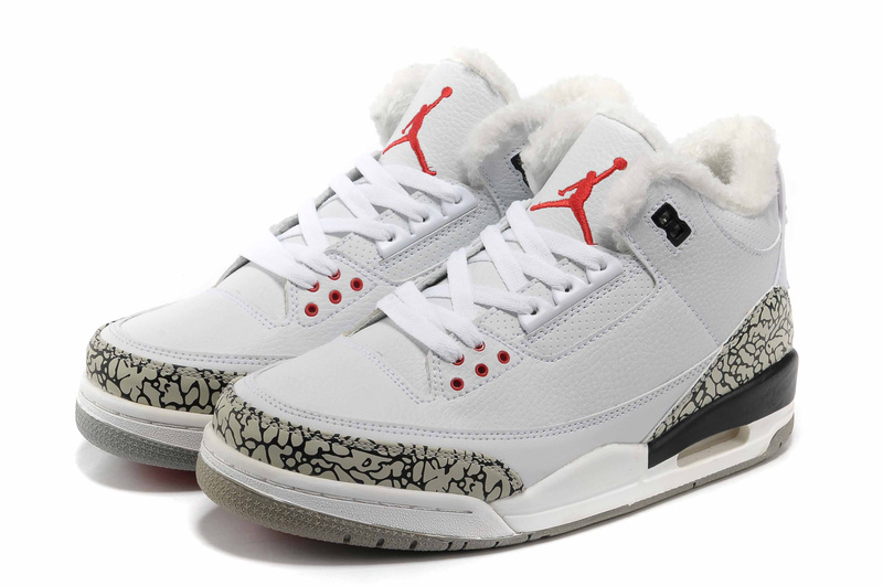 New Air Jordan Retro 3 Wool White Grey Cement